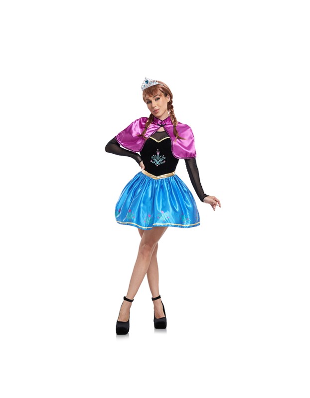 Cosplay Fairy Tale Frozen Movie Character Princess Anna Adult Short Costume DL2057