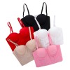 Solid Color Suspender Top Women Short Style Vest Sexy Fish Bone Wipe Chest 8081