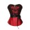 red jacquard corset with belt m1826e