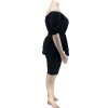 Solid Color Plus Size Women's Independent Stand One Shoulder Two Piece Set YM8627