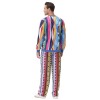 Halloween Adult Men Retro 70s Disco Hip Hop Hippie Bar Show Costume MS1687