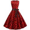 Slim The Bhole Body Printed Custom  Vintage Sleeveless Dress JY13420