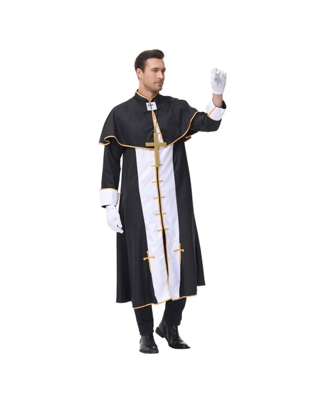 Cosplay Vampire Male Missionary Virgin Mary Priest Costume MS1734