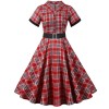 Formal Elegant Plus Size Dress With Belt Suit Vintage Dresses JY15033