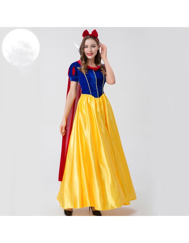 Princess Dress Show Cosplay Luxury Short Sleeved Snow White Dress YM8713