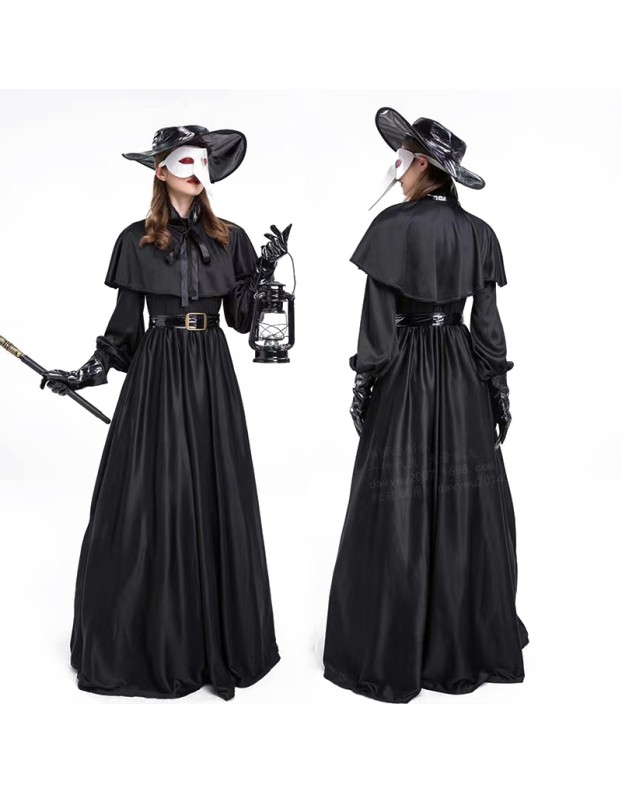 Halloween Film Character Doctor Crow Dark Dungeon Hero Costume Plague Mouth SM9303