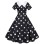 Ruched Short Sleeve Polka Dot Print Party Woman Midi Dress JY14782
