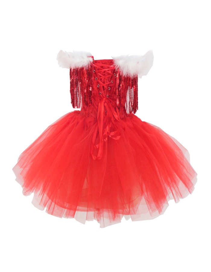 Sexy Sequin Christmas Corsets Bustiers with Tutu Skirt 2 Piece Set WK2305A
