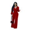 Women V-neck Jumpsuit M8186