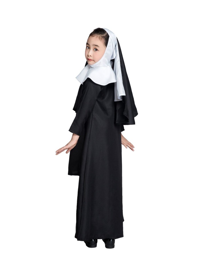 2019 new design children  woman dress uniform for costume carnival costume nun uniformM40646