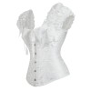Black white elegant jacquard puff sleeve corset M1934