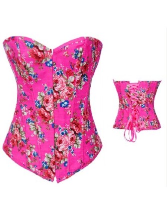 Floral Cowboy Corset with G-string  M1852C