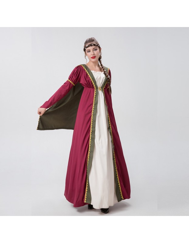 Halloween Costume Queen Role Play Cape Performance Court Drama Costume YM8721