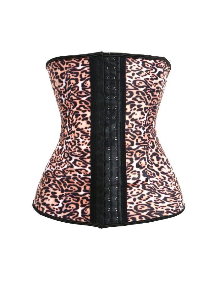 New style leopard latex corsets for women M1303L