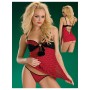 2pcs red spandex babydoll M3290