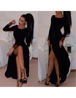 Fashion Long Sleeves Top Maxi Dress M3977