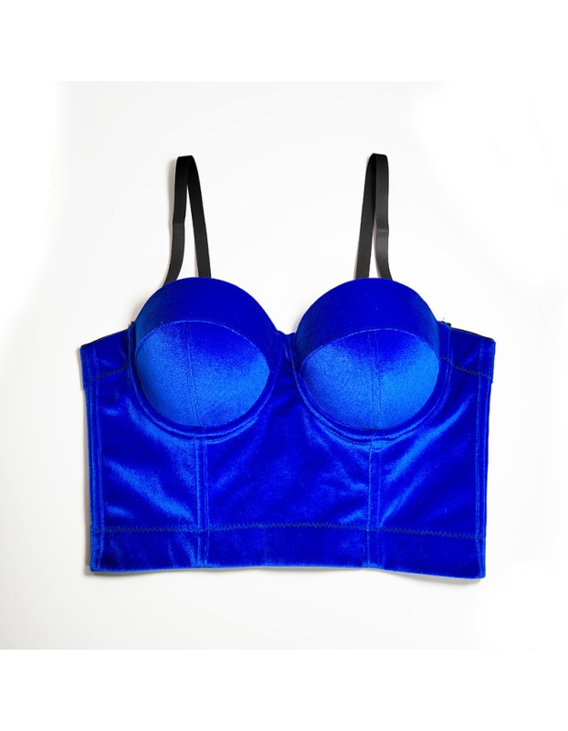 Real Velvet Bra Solid Color Steel Ring Body Shaping Vest All-Match Corset KN8199