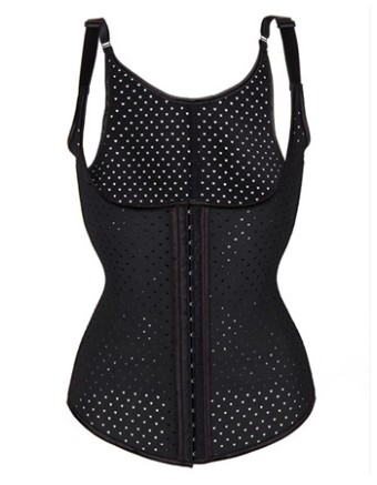 Air Hole Breathable Body Shapewear Women Sexy Black Vest Corset M1391