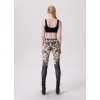 Leopard Head Print Black Leggings M9098