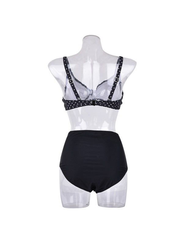 Women Sexy Polka Dot Two Piece Swimsuit Plus Size HF42