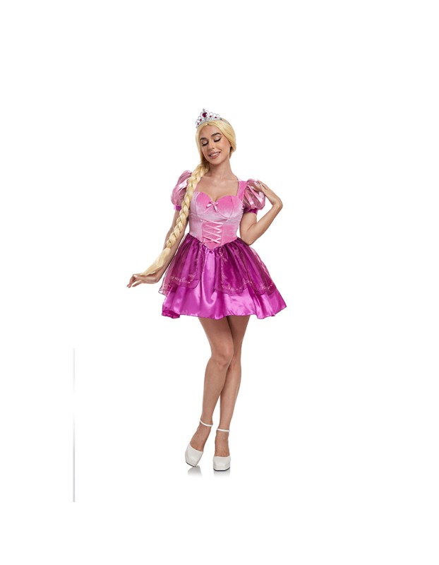 Halloween Costume Fairy Tales Enchanted Rapunzel Purple Princess Adult Costume DL2056
