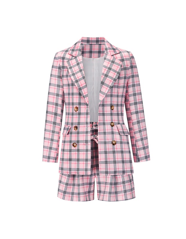 2 Piece Set Short Pants Suit Set Slim Fit Business Women Blazer LQ160
