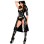 2016 New Style Women Black PVC Leather Costume