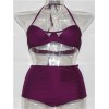 Mesh Cutout High-waisted Bikini M5379