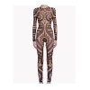 Printed High Collar Sexy One Piece Jumpsuit