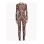 Printed High Collar Sexy One Piece Jumpsuit