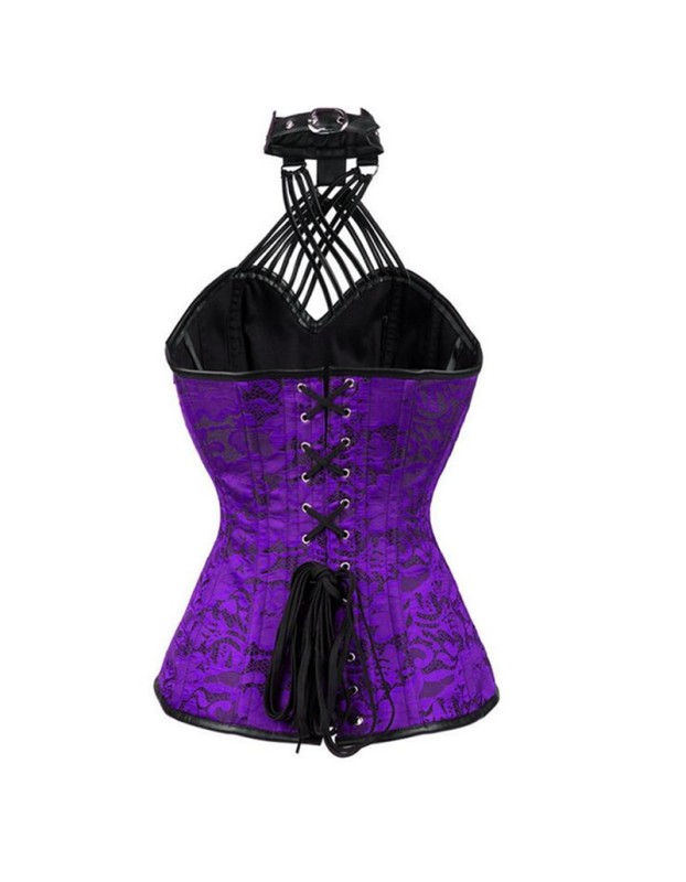 S-6XL Sexy Steampunk Halter Steel Boned Corsets M1407