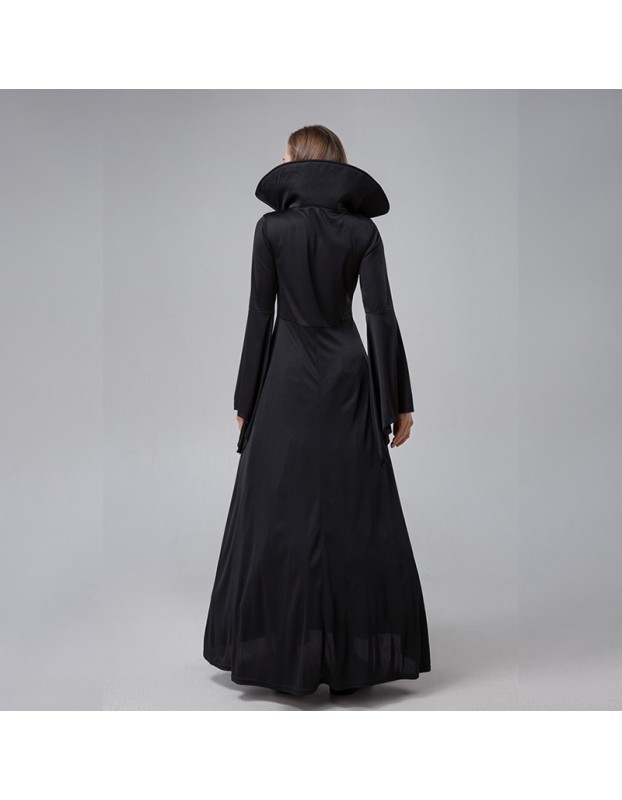Halloween Evil Demon Court Queen Vampire Stage Costume Cosplay Dress YM8728
