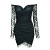 Sexy Black Lace Mini Dress M3897b