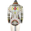 New Arrival Hot Women Pattern Long Sleeve Jumpsuit M30142