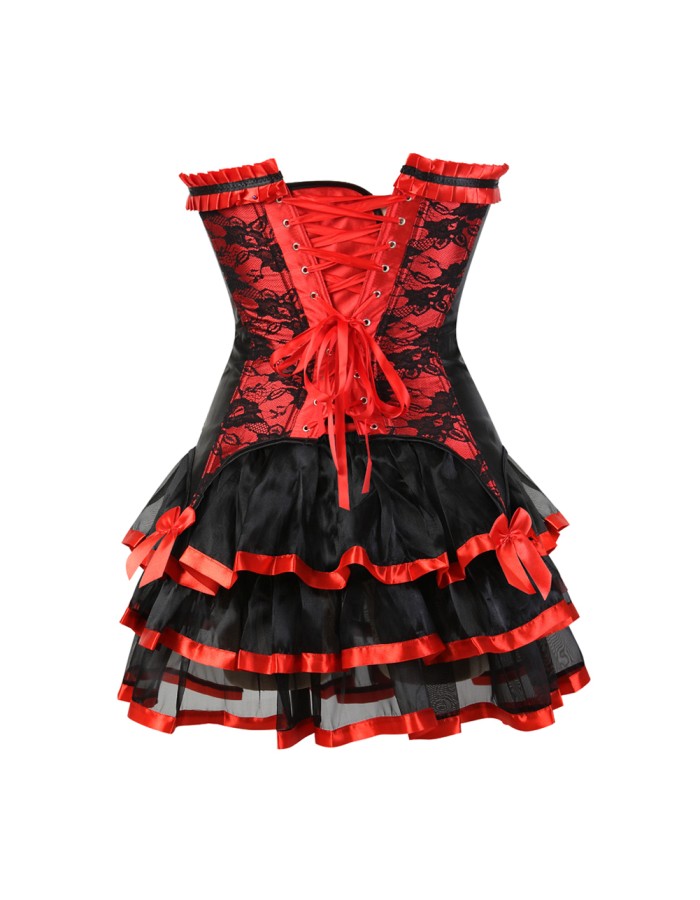 Purple Waist Corset With Skirt M1416
