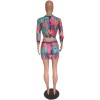 Ladies Floral Print Sexy Two Piece Set M9064