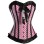 pink polka dot lace corset m1802c