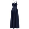 Sexy Backless Cross Slip Black Maxi Dresses Women Lady Elegant CD1686