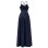 Sexy Backless Cross Slip Black Maxi Dresses Women Lady Elegant CD1686
