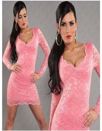 pink babydoll dress m3450c