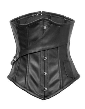 2016 New Leather Charpie Steel Bones Underbust Corset M1356