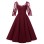 Long Sleeve Mesh Sexy Red Lace Girl Wedding Dress CD1714