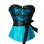 bluejacquard corset with belt m1826F