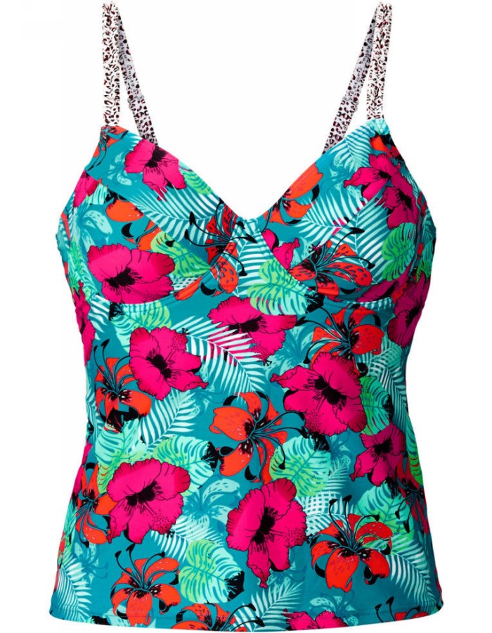 High Waist Two Pieces Tankini Swimwear Bikinis M18032