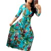 Hot Sale Long Printed Lady Dresses Casual Maxi Dress Women M8193