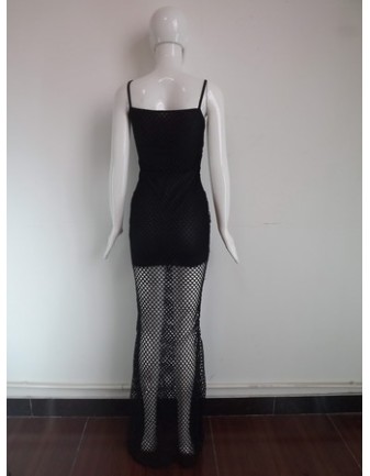 Sexy Black Mermaid Dress M3979