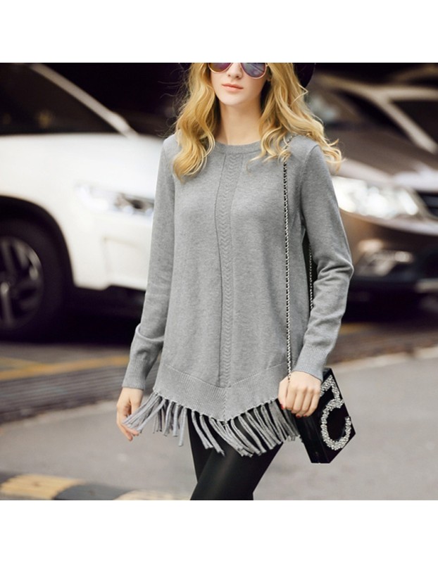 Women's Tassel Sweater Dress M2117