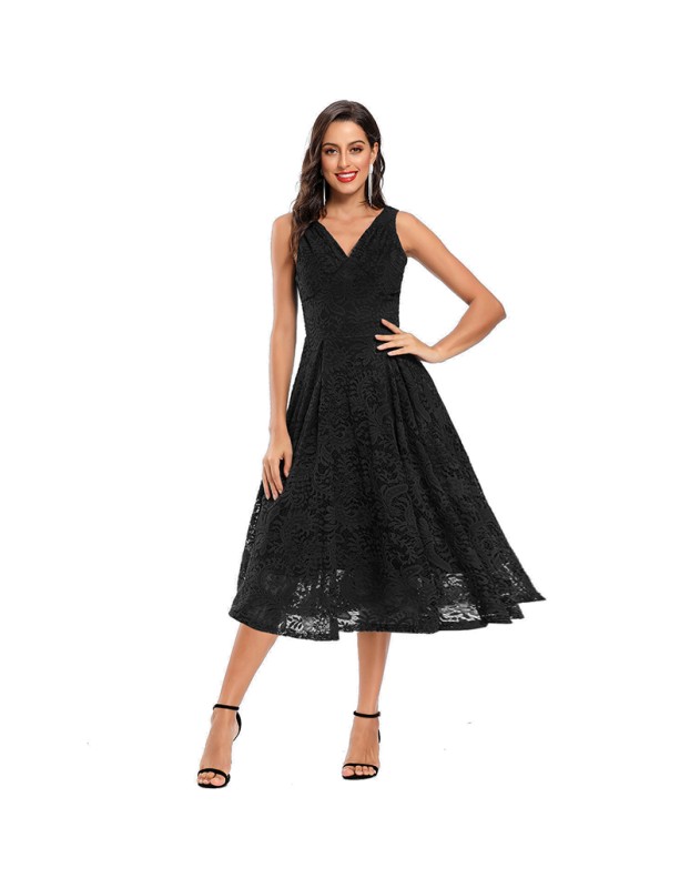 Party Elegant Slim Ladies Dinner Sexy Lace Birthday Dress CD1785