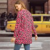 Round Neck T-Shirt Slim Long Casual Leopard Print Bottoming LQ082
