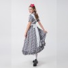 Halloween Farm Checked Lace Oktoberfest Costume Maid Master Dress YM0925